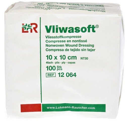 L&R - Vliwasoft 10 x 10 cm, 100 ks. nesterilné 4w