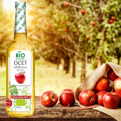 JABLČNÝ OCOT, nepasterizovaný, ŽIVÝ, BIO s octovou matkou 700ml / BIONaturo