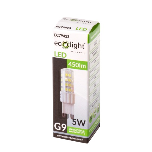 G9 LED žiarovka 5W 3000K 450Lm teplá farba