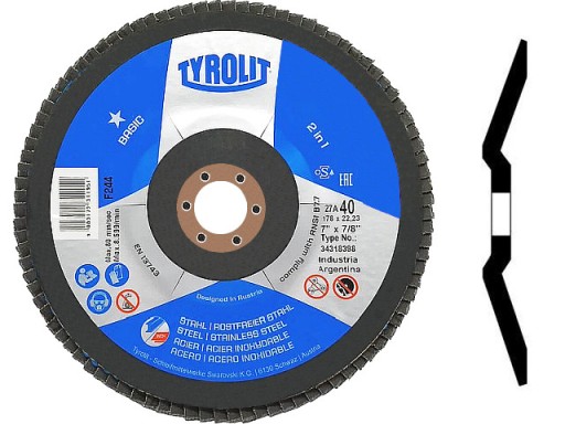 KOTOUČOVÉ KLAPKY KOTOUČ BRÚSNY TYROLIT 34318398 BASIC 180 P40