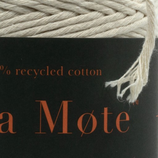 80 nití Mia Mote Twisted bavlnená šnúrka pre makramé, prírodná, 5mm, 100m