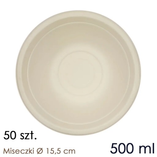 EKO jednorazová miska z cukrovej trstiny 500ml x50