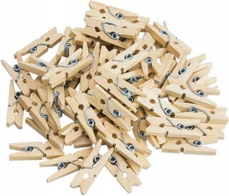 DEKORATÍVNE SVORKY, 20 KS, MINI DREVENÉ SPONKY