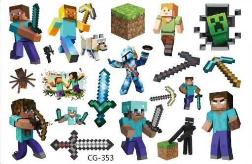 Umývateľné tetovanie pre deti MINECRAFT CG353