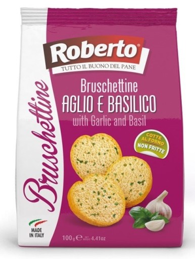 ROBERTO Bruschettine cesnak a bazalka 100 g