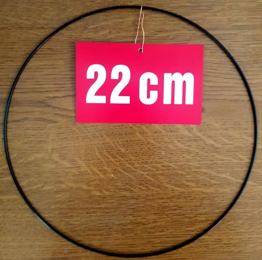 ČIERNY prsteň/ráfik na lapače snov a makramé, 22 cm