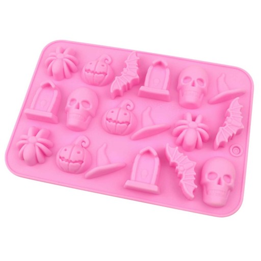 Forma Silikónové mydlo Forma Halloween Spider Tekvica Skull Bat