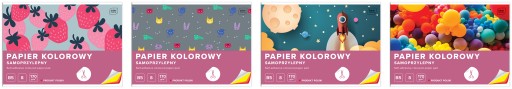 Farebný samolepiaci papier INTERDRUK B5, 8 listov