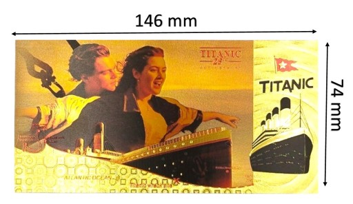Zberateľský darček s pozlátenými bankovkami TITANIC