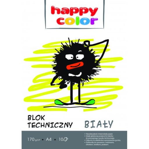 TECHNICKÝ BLOK A4 HAPPY FARBA BIELA 10 ARK 170G