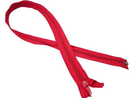 Zips samostatný ŠPIRÁLA 80cm ČERVENÁ