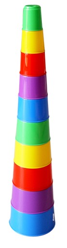 PYRAMIDOVÝ POHÁR na piesok/kúpeľ, 10 prvkov