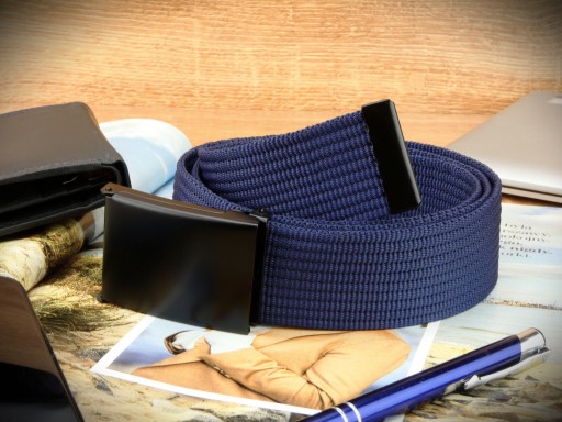 Pánska WIDE klasická mikina NAVY BLUE Buckle Mat
