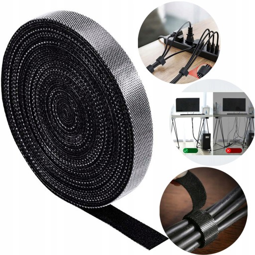 VELCRO PÁSKA VELCRO BAND KÁBLOVÝ ORGANIZÁTOR 10mm 5m