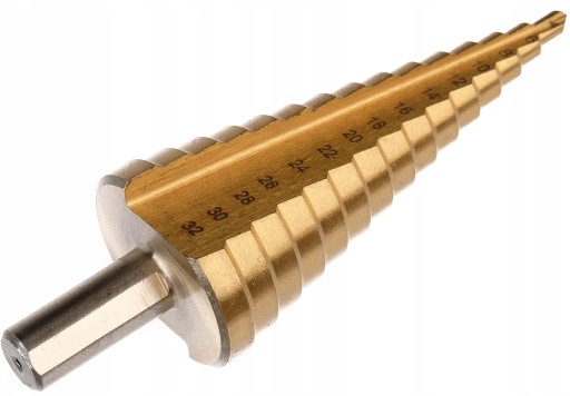 VIANOČNÝ STROMČEK KUŽELOVÁ VRTAČKA KROKOVANÁ HSS TYTAN 4-32MM VRTAČKY