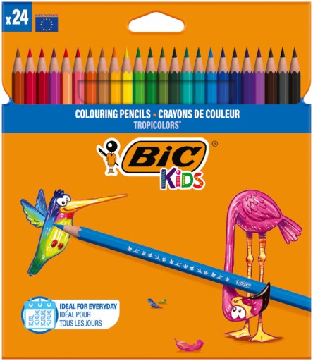 BIC KIDS TROPICOLORS CERUŽKOVÉ PALUBKY ODOLNÉ PRE DETI, BEZPEČNÉ x24