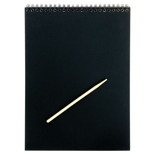 Špirálová škrabka na dúhový notebook A4 + dotykové pero