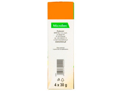 BROS - MICROBEC PRÍPRAVOK NA POZDRAVY, Septiky a suché WC 4X30G 0,12 KG