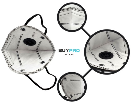 KN95 PROTIVÍRUSOVÁ MASKA S FILTRAČNÝM VENTILOM