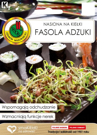 ADZUKI FAZUĽOVÉ SEMIENKY PRE KLÍČKY, BEZ GMO, 20g
