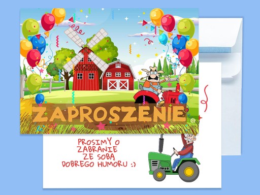 POZVÁNKA TRAKTOR COUNTRY FARMÁRSKA NA NARODENINY DIEŤAŤA + OBÁLKA ZDARMA