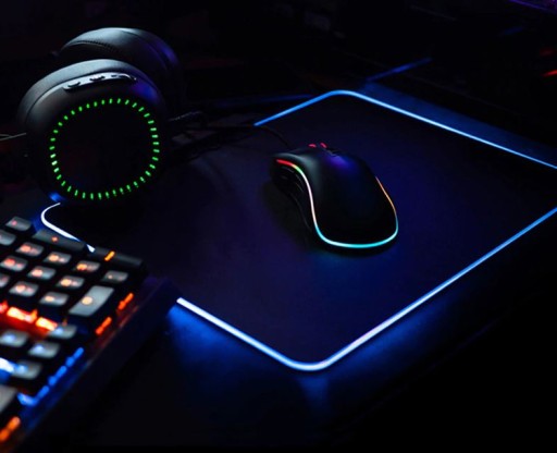 RGB LED herná podložka pod myš