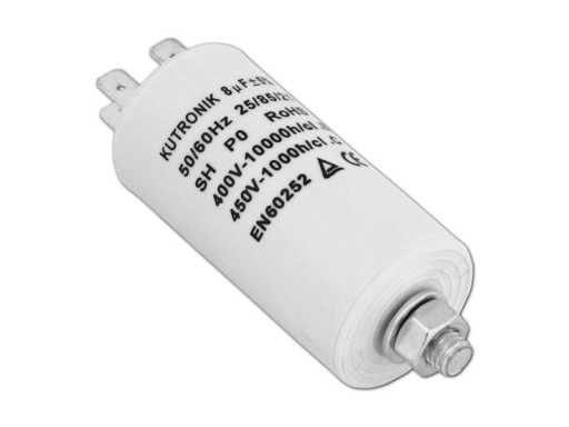 Kondenzátor 8uF 450V ŠTARTOVACÍ MAX-500V