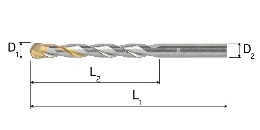 FI 10mm Widia Vrták do betónu valcový 10x300 mm