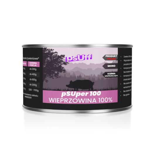 psUff pSUper100 Bravčové mäso 100% 410g Monoproteín