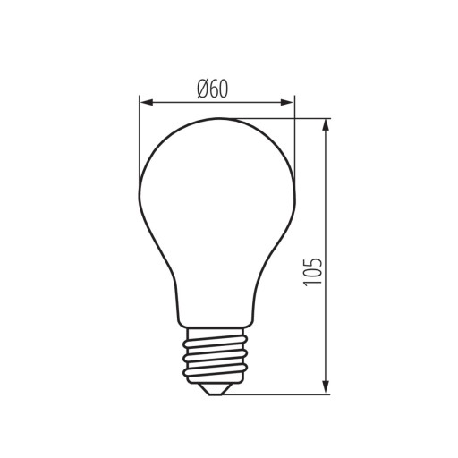 XLED žiarovka A60 E27 10W 1520lm teplá Kanlux