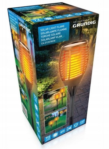 Solárna lampa TORCH LIVING FIRE 72led 77cm HIT