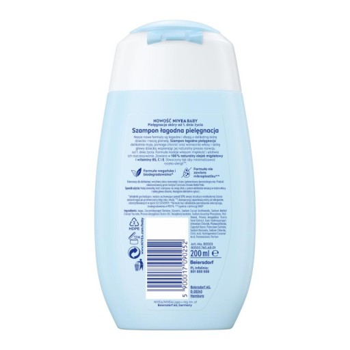 NIVEA Šampón na detské vlasy Jemná starostlivosť 200 ml