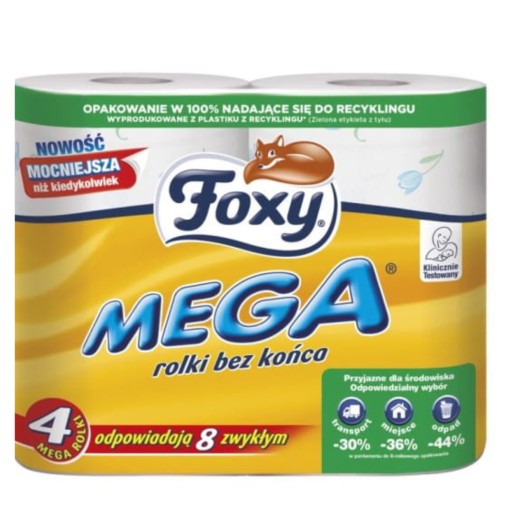 Foxy toaletný papier neparfumovaný 4 ks.