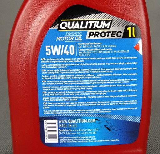 QUALITIUM PROTEC SYNTETICKÝ OLEJ 5W40 A3/B4 1L