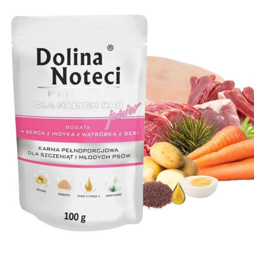 DOLINA NOTECI Premium Junior morčacie srdiečka 100g