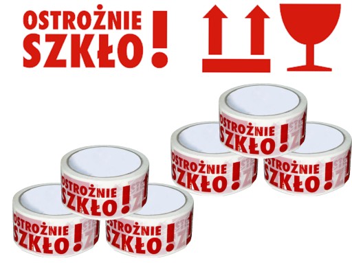 BEZPEČNOSTNÁ BALiaca PÁSKA POZOR SKLO 6 KS