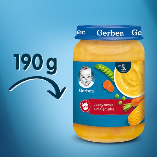 GERBER zeleninová polievka s teľacím mäsom 190g