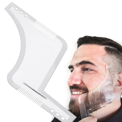 HREBEŇ NA ŠABLÓNU NA STYLING brady a fúzov