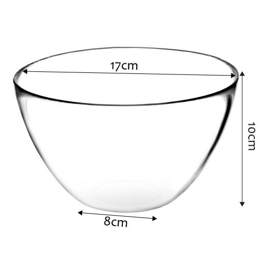 MISKA NA ŠALÁT SKLENENÁ MISKA NA OVOCNÝ ŠALÁT 17CM