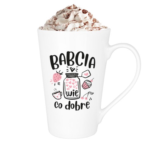 Hrnček Babička vie, čo je dobré - darček, keramický biely 500 ml