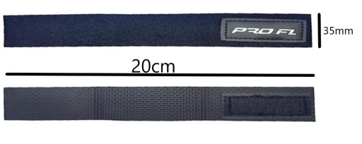 Pásik na suchý zips na upevnenie rybárskych prútov, sada 2 ks, 20 cm x 3,5 cm