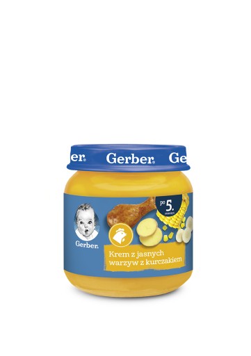 GERBER krémová zeleninová polievka s kuracím mäsom 125g