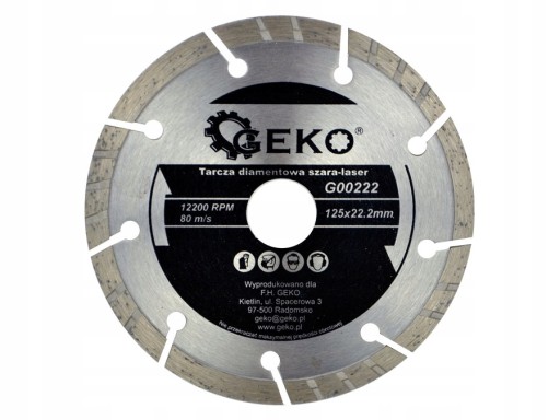 125mm sivý diamantový kotúč - laser GEKO G00222