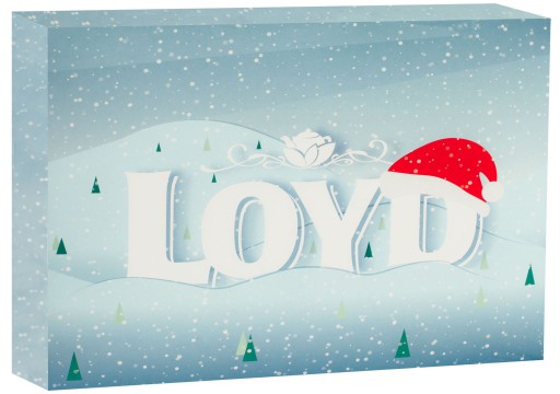 Vianočný závesný adventný kalendár pripravený na darček 24 čajov LOYD