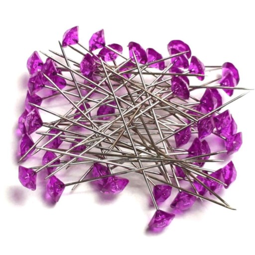 ozdobné ihlice HEAD fialové DIAMONDS x50