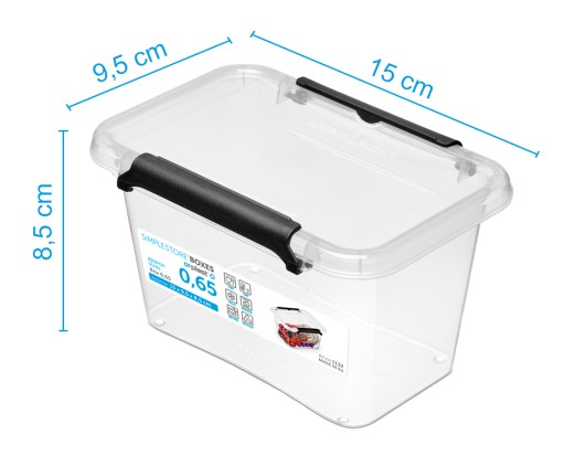 Priehľadná plastová nádoba s vekom 0,65L Box Organizer Box