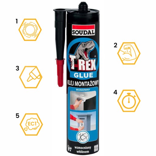 SOUDAL T-REX Lepidlo 310 ml Bezfarebné