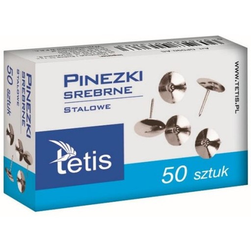 Pevné strieborné OCELOVÉ ŠPIČKY, 50 kusov TETIS
