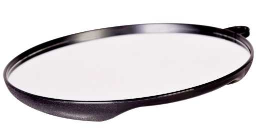 Veľké okrúhle kadernícke zrkadlo s rúčkou 27,5 cm