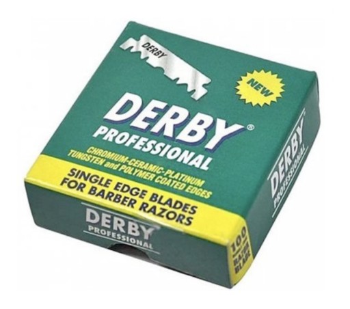 Polovice platinových žiletiek pre holiace strojčeky Derby 100 ks